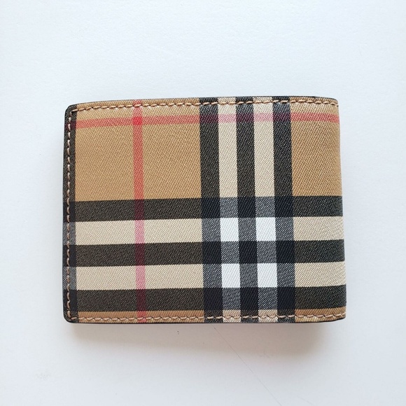 Burberry Tartan Check Bi-Fold Wallet - Beige - Picture 2 of 5